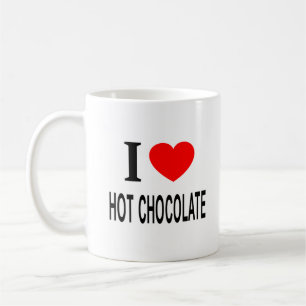 ICH ❤️ HOHES SCHOKOLADE I LIEBE HOT CHOCOLATE I HE KAFFEETASSE