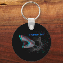 Ich höre 3D-Haie Schlüsselanhänger