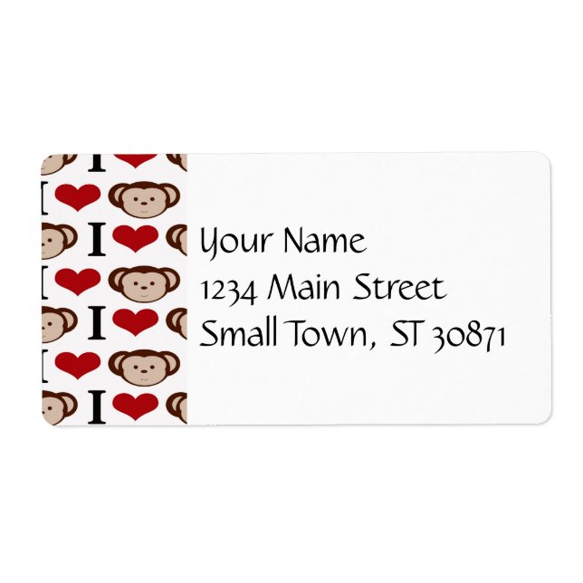 Ich höre Affen I Liebe Affen Valentine Geschenk (Vorne)