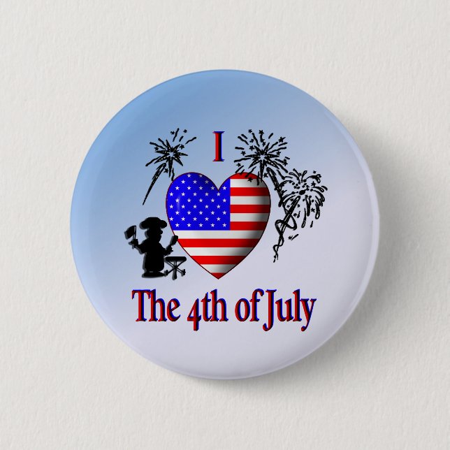 Ich höre am 4. Juli Button (Vorderseite)