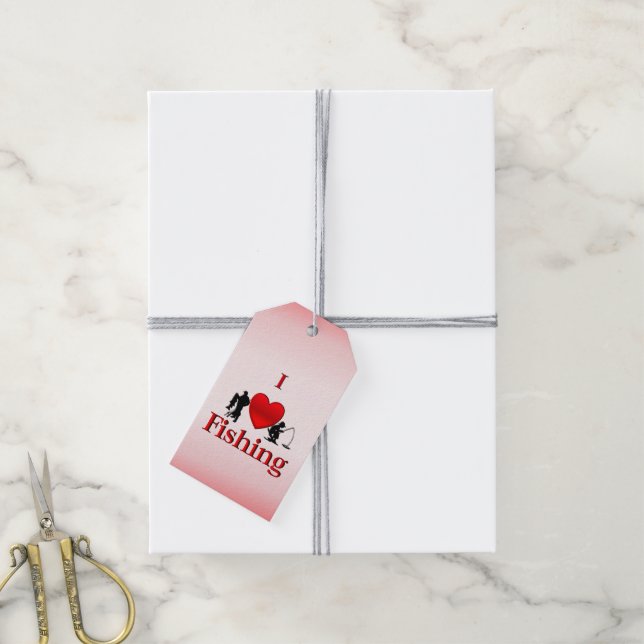 Ich höre Angeln Geschenkanhänger (Mit Garn)