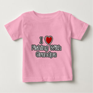 Ich höre Angeln mit Großvater Baby T-shirt