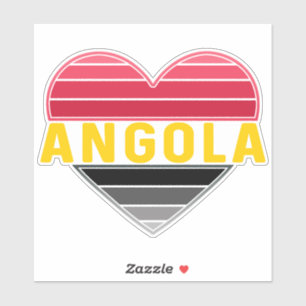 Ich höre Angola, angolanische Flaggenfarben Aufkleber