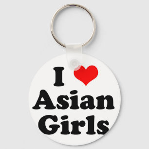 Ich höre asiatische Mädchen Schlüsselanhänger