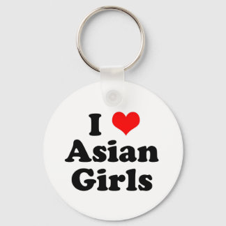 Ich höre asiatische Mädchen Schlüsselanhänger
