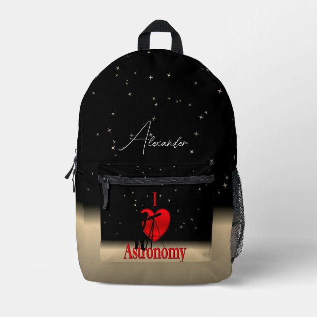 Ich höre Astronomie Bedruckter Rucksack (Vorderseite)