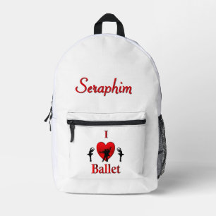 Ich höre Ballet mit Namen Bedruckter Rucksack