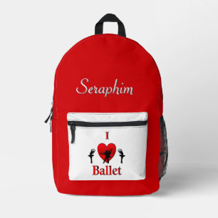 Ich höre Ballet mit Namen Bedruckter Rucksack