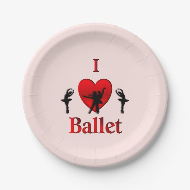 Ich höre Ballet Pappteller (Vorderseite)