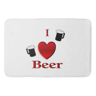 Ich höre Bierdesign Badematte