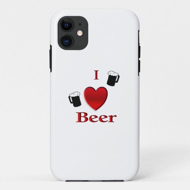 Ich höre Bierdesign Case-Mate iPhone Hülle (Rückseite)
