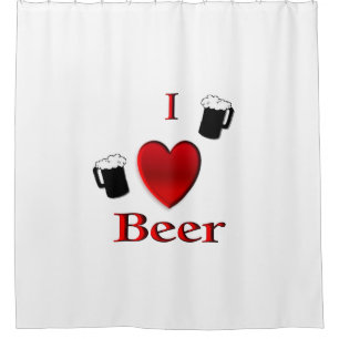 Ich höre Bierdesign Duschvorhang