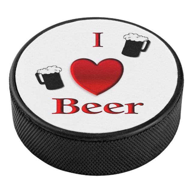 Ich höre Bierdesign Eishockey Puck (3/4)
