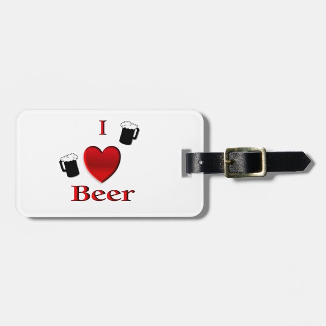 Ich höre Bierdesign Gepäckanhänger (Vorderseite horizontal)