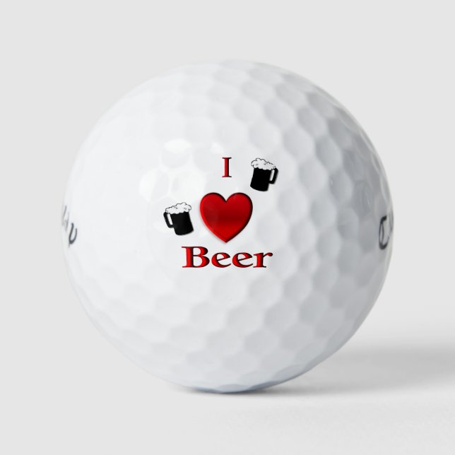 Ich höre Bierdesign Golfball (Vorderseite)