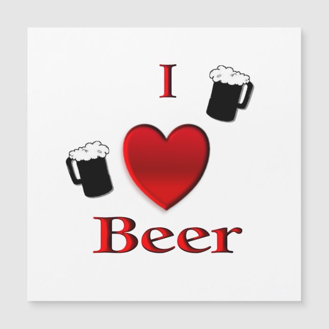 Ich höre Bierdesign Magnetkarte (Vorderseite)