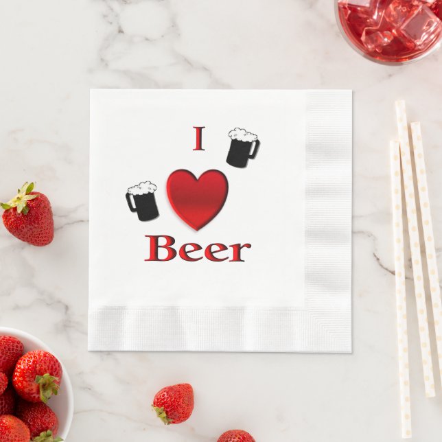 Ich höre Bierdesign Serviette (Beispiel)