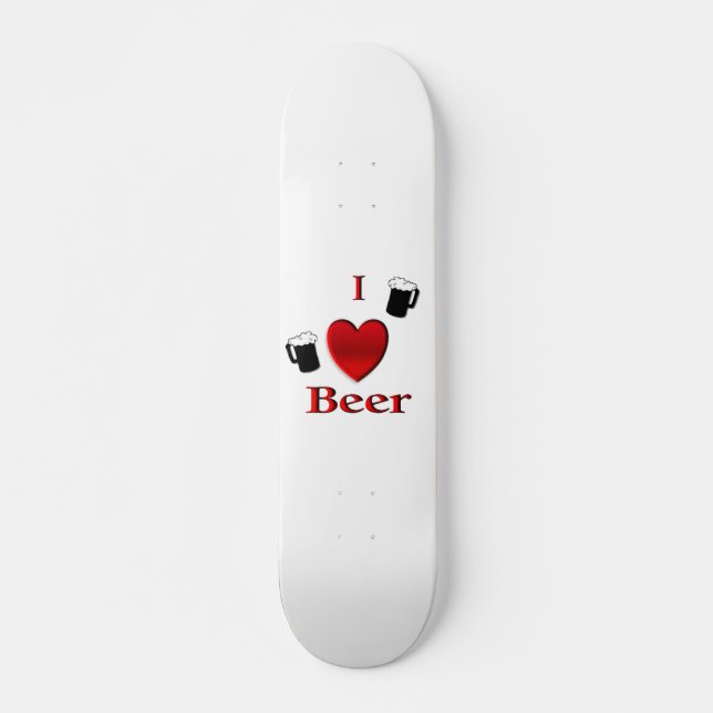 Ich höre Bierdesign Skateboard (Vorne)