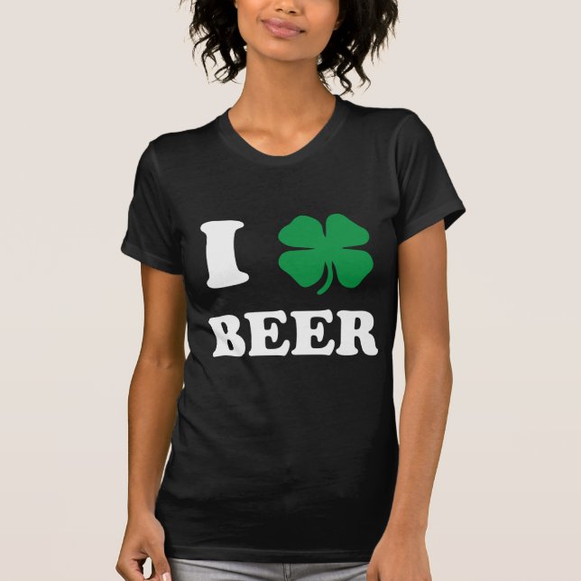 Ich höre Biere schwarz T-Shirt (Vorderseite)