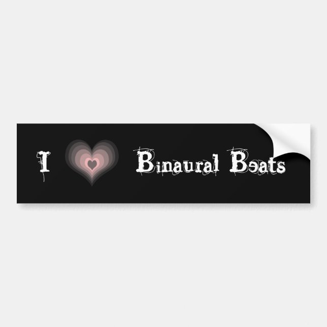 Ich höre Binaural Beats Autoaufkleber (Vorne)