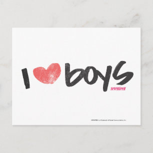 Ich höre Boys pink Postkarte