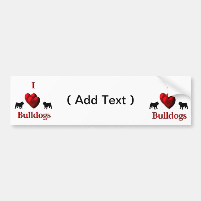 Ich höre Bulldogs Autoaufkleber (Vorne)