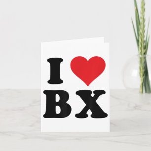 Ich höre Bx-Initialen I Liebe B.x. Karte