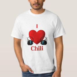 Ich höre Chili Pots mit blauen Ribbons T-Shirt
