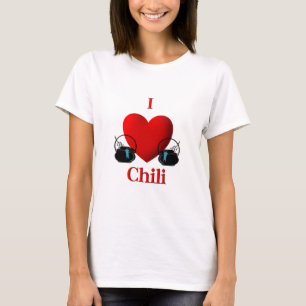 Ich höre Chili Pots mit blauen Ribbons T-Shirt