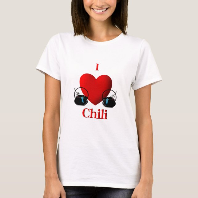 Ich höre Chili Pots mit blauen Ribbons T-Shirt (Vorderseite)
