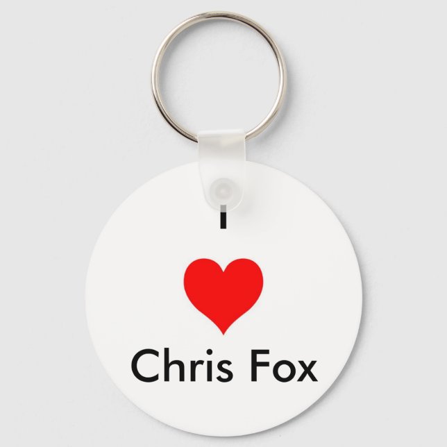 Ich höre Chris Fox Schlüsselanhänger [weiß; Stil 2 (Vorderseite)