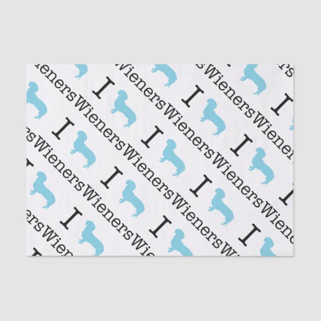 Ich höre Dackeln Seidenpapier (Vorderseite)