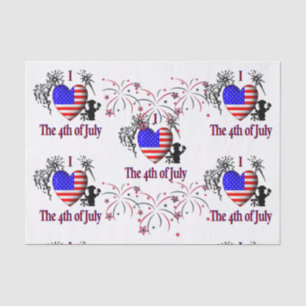 Ich höre das 4. Juli Tissue Paper Seidenpapier