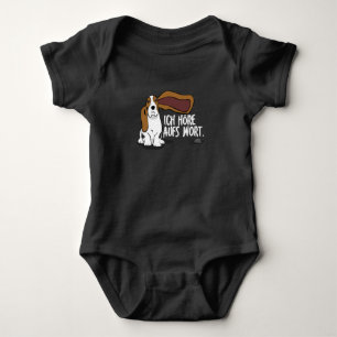 Ich höre das Word Basset Hound Sprichwort Geschen Baby Strampler