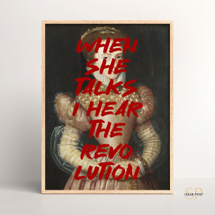 Ich höre das Zitat der Renaissance-Revolution Poster
