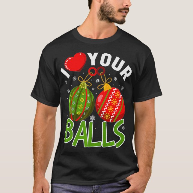 Ich höre deine Balls - Funny Gay Christmas Premium T-Shirt (Vorderseite)