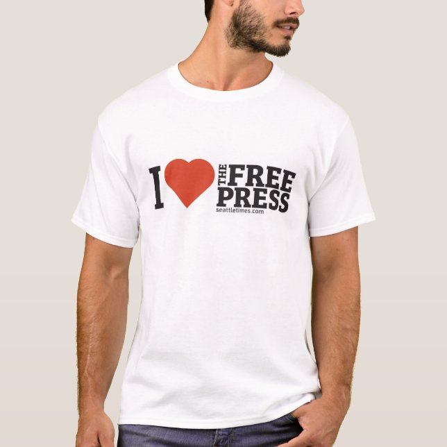 Ich höre den T - Shirt der freien Presse (Vorderseite)