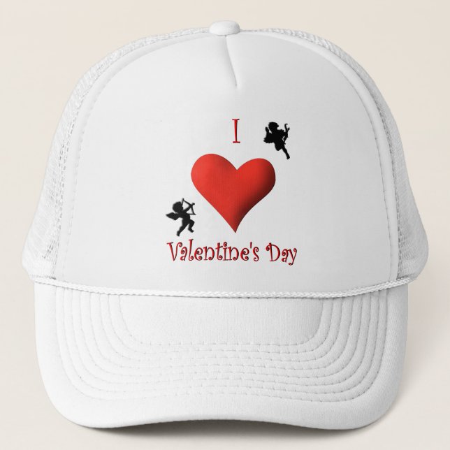 Ich höre den Valentinstag Truckerkappe (Vorderseite)