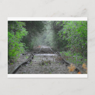 Ich höre den Zug in einer Kombination Postkarte
