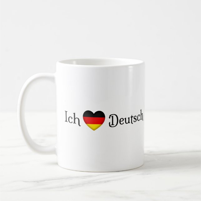 "Ich höre Deutsch" Lieblings-Sprachschulfach Kaffeetasse (Links)
