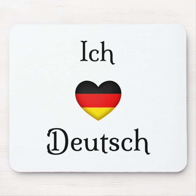 "Ich höre Deutsch" Lieblings-Sprachschulfach Mousepad (Vorne)