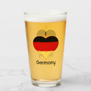 Ich höre deutsche Flagge Glas