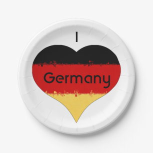 Ich höre deutsche Flagge Pappteller