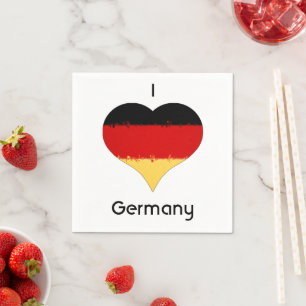 Ich höre deutsche Flagge Serviette