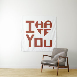 Ich höre dich, aber ich hasse dich wandteppich