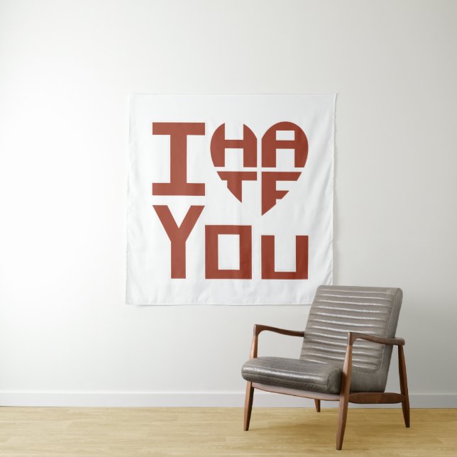 Ich höre dich, aber ich hasse dich wandteppich (Beispiel)