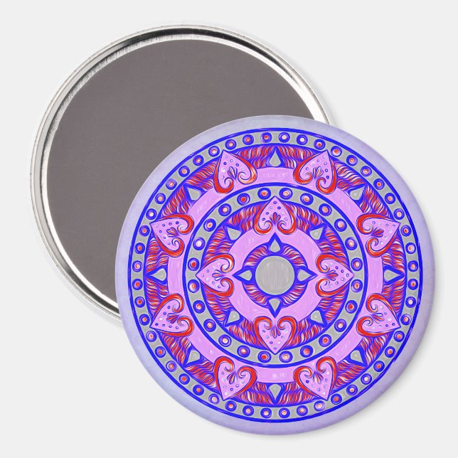Ich höre dich Mandala Magnet (Vorderseite/Rückseite)