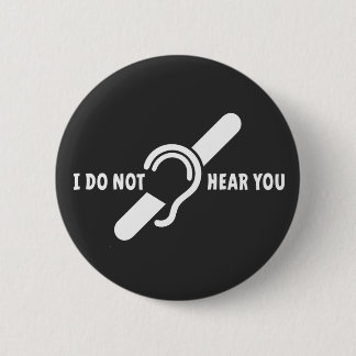 Ich höre dich nicht. Doven, Dornhai-Logo. Button