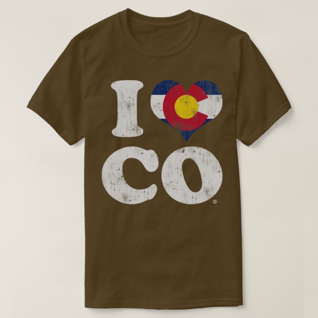 Ich höre die Flagge Colorado T-Shirt (Design vorne)