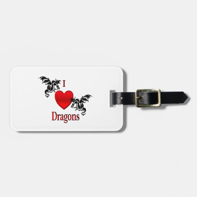 Ich höre Drachen Gepäckanhänger (Vorderseite horizontal)